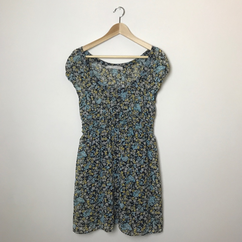 Zara Basic retro floral dress size S